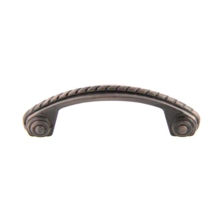 Crown 3-3/4" Rope Cabinet Pull with 3" Center to Center Oil Rubbed Bronze Finish CHP95510B